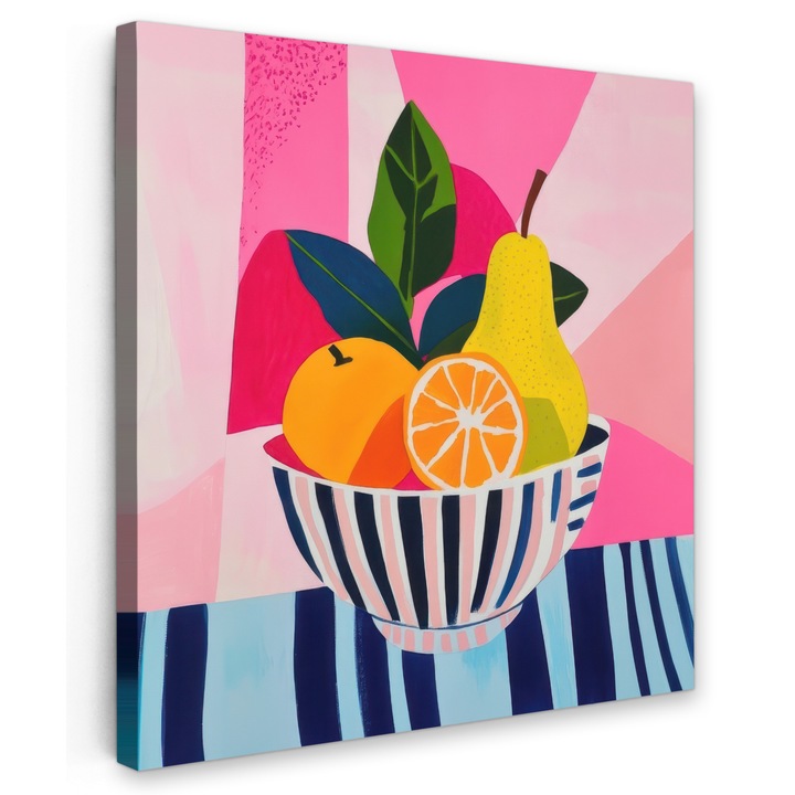 Канава, Абстракт, Декоративен, Всекидневна, Кухня, Модерно изкуство, Декорация на стени Розов 20x20 см