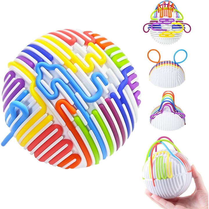 Minge senzoriala interactiva 360°, educationala, pentru ADHD si autism, din silicon, compacta