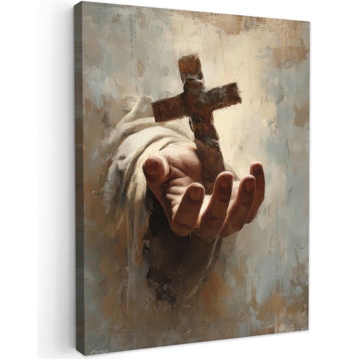 Канава, Абстрактно, Декоративно, Хол, Кухня, Модерно изкуство, Декорация на стени Светлокафяво 30x40 см