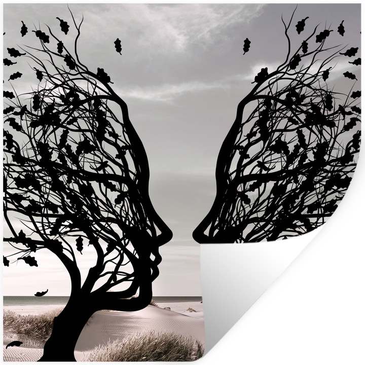 Sticker Decorativ pentru Perete, Autocolant din Vinil PVC Autoadeziv, Living, Bucatarie, Modern Art, Decorarea peretilor 50x50 cm