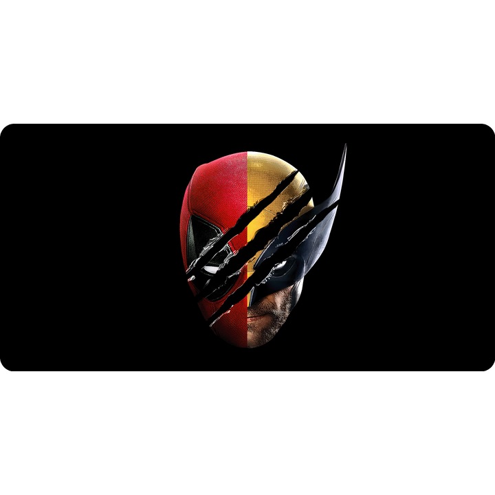 Mousepad Deskmat Deadpool Wolverine 700x350x2mm margini drepte necusute Motrix