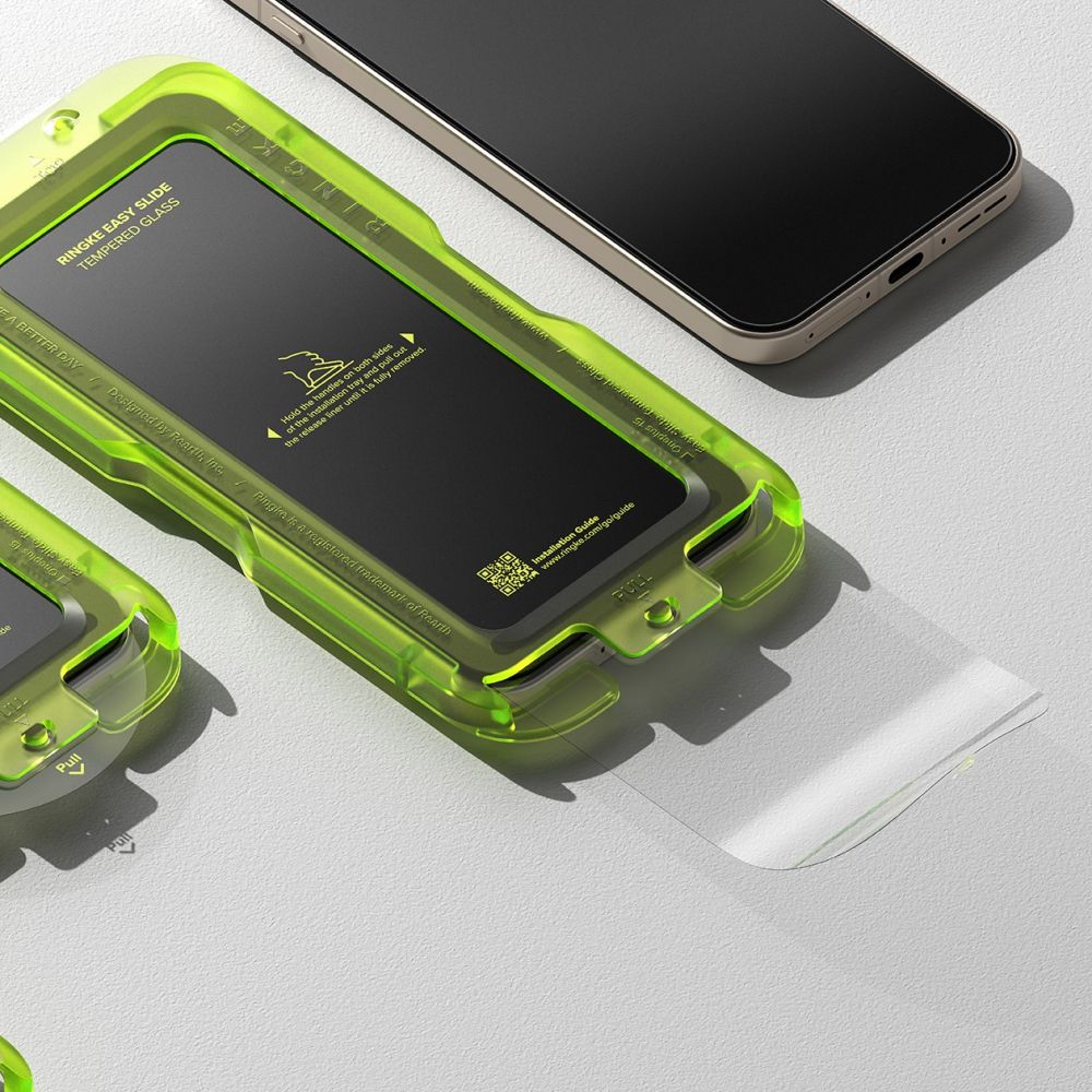 Set 2 folii sticla securizata Ringke Easy Slide, Set montare inclus, compatibile cu OnePlus 15, Transparent