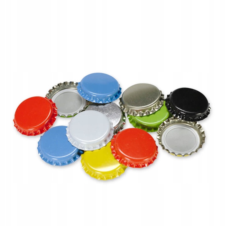 Комплект капачки за бутилки бира, 100 броя, метал