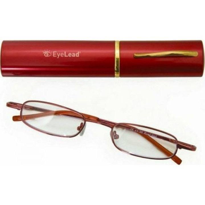 Ochelari de vedere EYELEAD, model presbyopias, rosu, dimensiune compacta