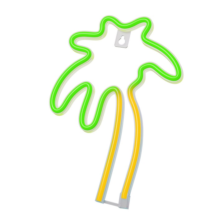 Lampa neon Palmier, LED, verde/portocaliu, model NNE04 Neolia