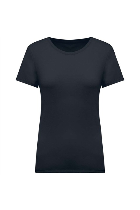 Дамска тениска от органичен памук, 180 g/m², права кройка, рипсена яка, Kariban KA3052IC, тъмносин, 2XL