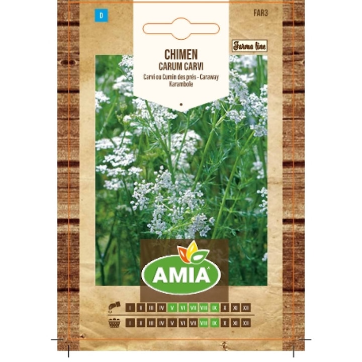 Seminte de chimen, Carum carvi, 0.5 gr