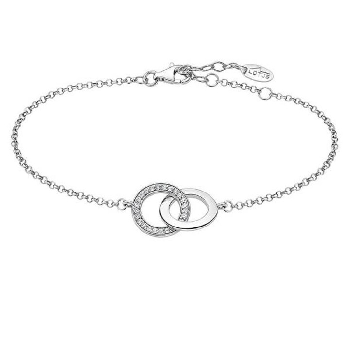 Bratara LOTUS SILVER, 16cm, argint, zirconii