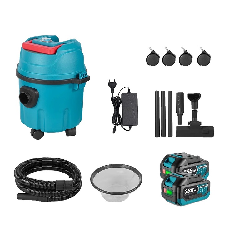 Безжичен електрически аспиратор, 2 батерии, капацитет на резервоара 750 мл, ергономичен дизайн, висока всмукателна мощност