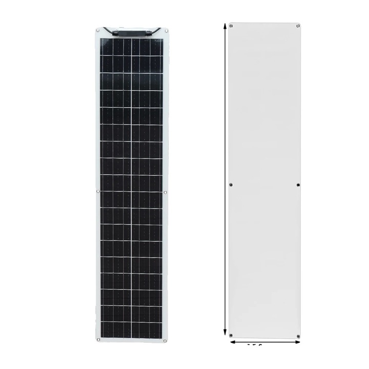 Kit panou solar flexibil 50W, eficienta ridicata, design usor, dimensiuni 1025x250x2.5mm
