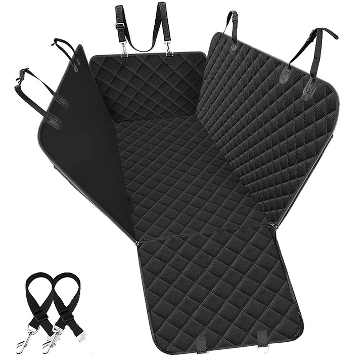Husa pentru scaun auto pentru caini, impermeabila, material ecologic, 600D Oxford, universala