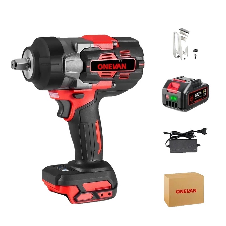 Cheie de impact electrica, 2800 N.m, motor fara perii, 1 acumulator, 1 priza EU