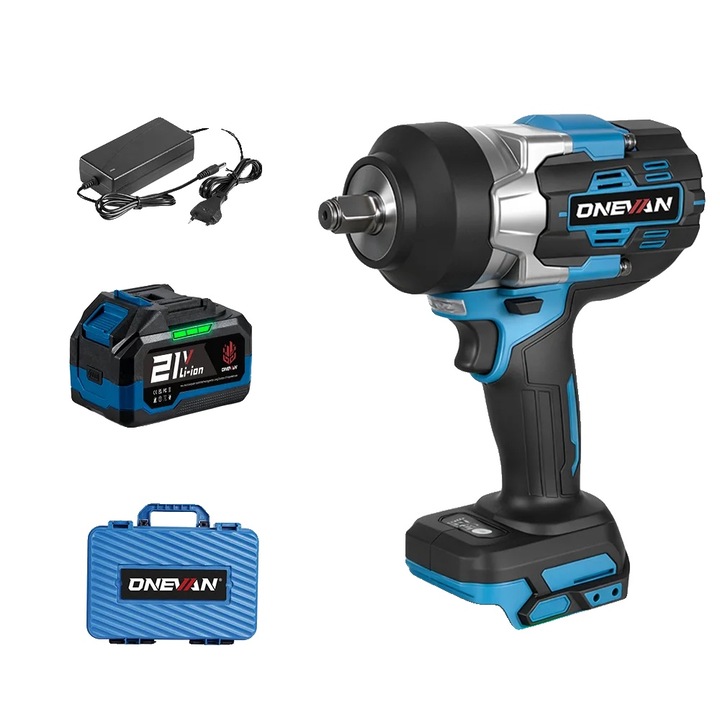 Cheie de impact electrica, 2800N.M, motor fara perii, set mare de baterii B, 4.2 KG