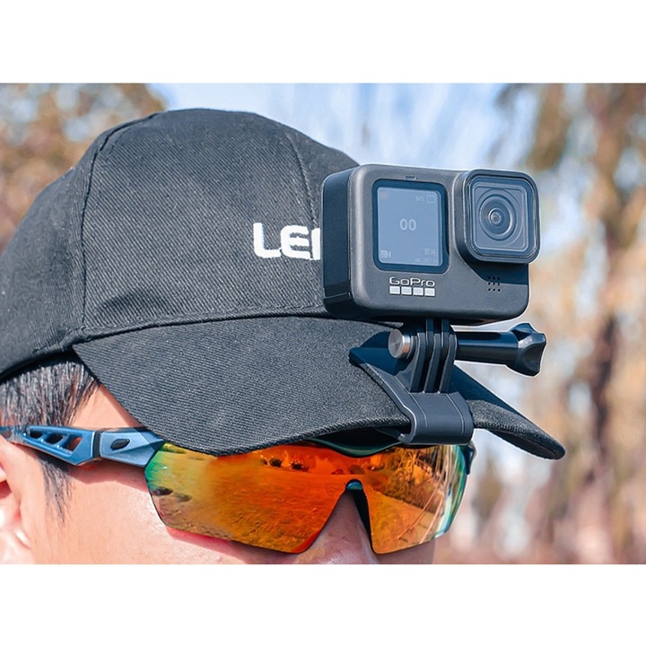 Система за закрепване на шапка, раница, колан за спортни видеокамери Gopro Hero 1 2 3 + 4 5 6 7 8 9 10 11 12 13 Session Mini Max, insta360, универсална (чрез адаптер), телефон