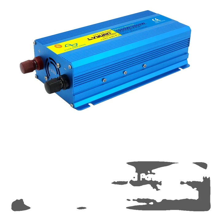 Inverter auto, 1000W putere continua, 2000W putere de varf, 24V, 240x112x60mm