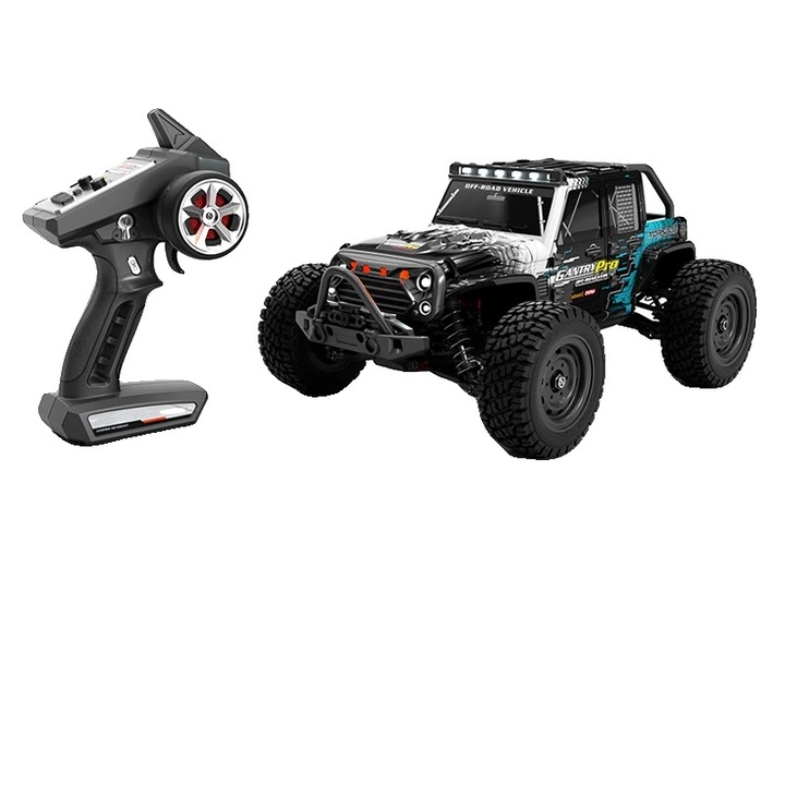 RC autó, 16103pro, maximális sebesség 70 km/h, LED fényszórók, 30x23x11.5cm, kék
