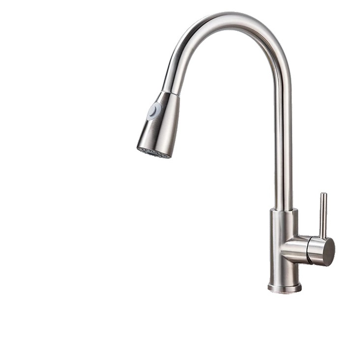 Csaptelep, 360°-ban forgatható, kihúzható fúvóka, szálcsiszolt nikkel felület, munkalapra szerelhető