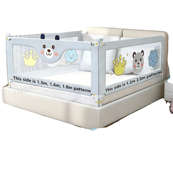 Paravan de siguranta pentru copii, inaltime ajustabila, materiale durabile, 1 latura, 1.2m