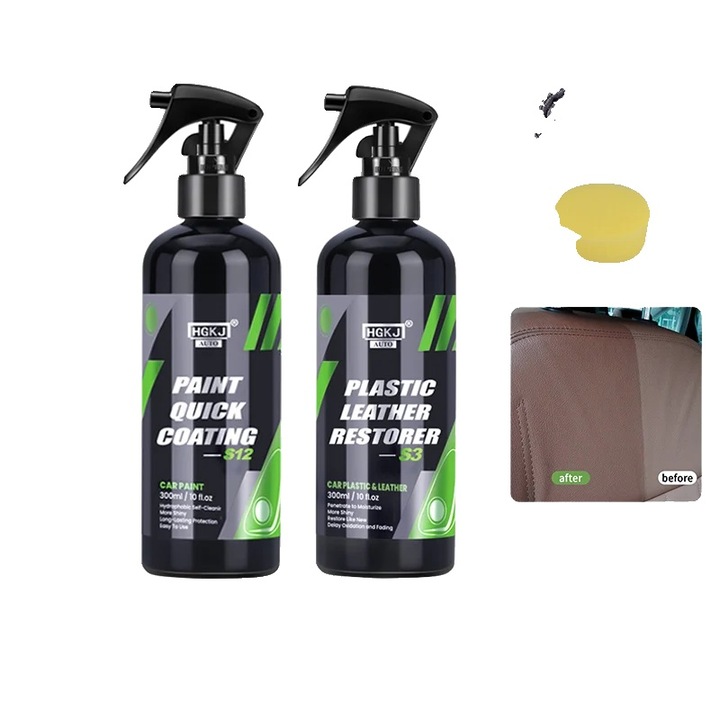 Керамичен спрей, 300мл, комплект S12-300ml x S3-300ml, дълготрайна защита, лесно нанасяне, 5x12x15см