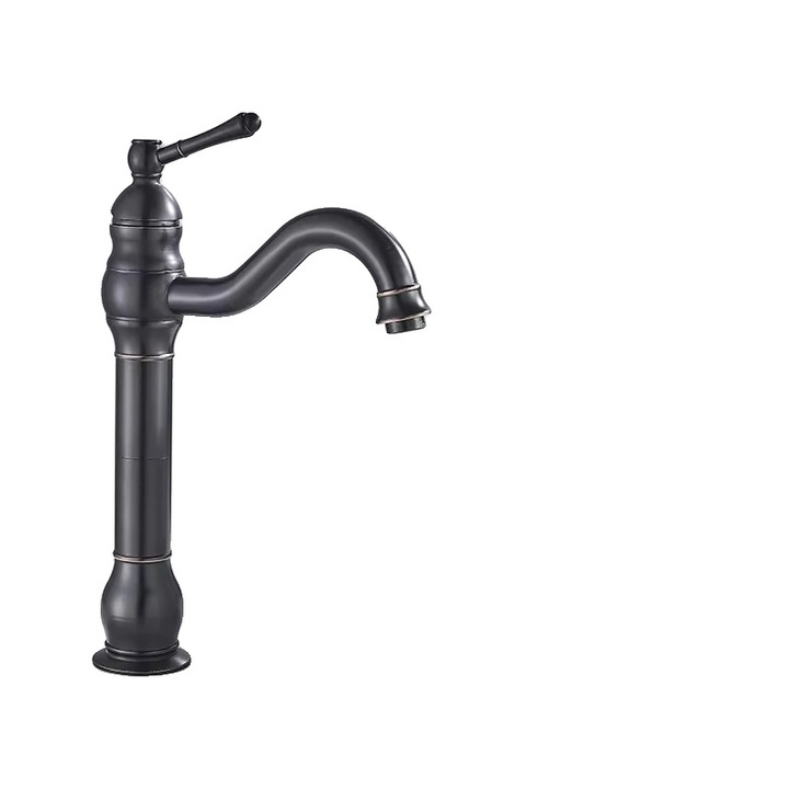 Csaptelep, sárgaréz szerkezet, hideg-melegvíz keverő, fekete, alacsony, komplett szett