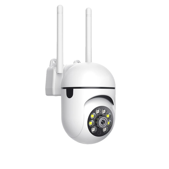 Camera de supraveghere, HD, detectie miscare, 1 set, alb, EU Plug