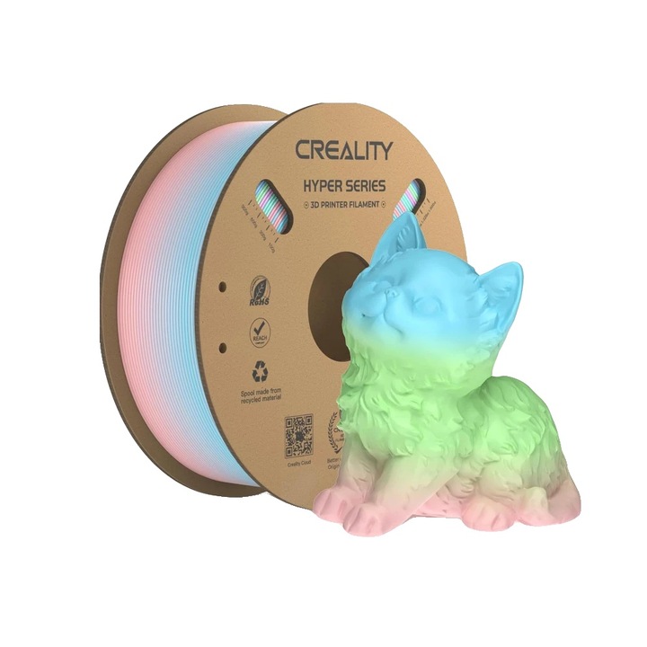 Filament PLA, Imprimare de Viteza, Gradient Multicolor, 1.75mm, 1kg