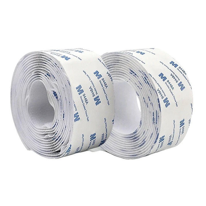 Двустранна самозалепваща лента, 1м, бяла, 50мм