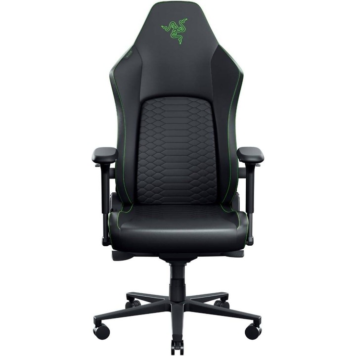 Scaun gaming Razer Iskur V2, negru/verde, ergonomic, confort respirabil