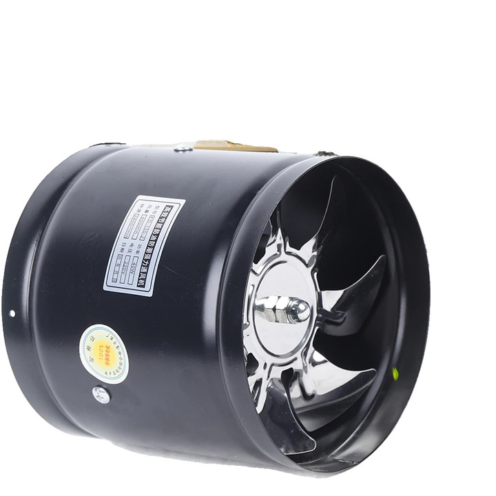 Ventilator de duct, 7 palete, negru, 40W, 2800 RPM