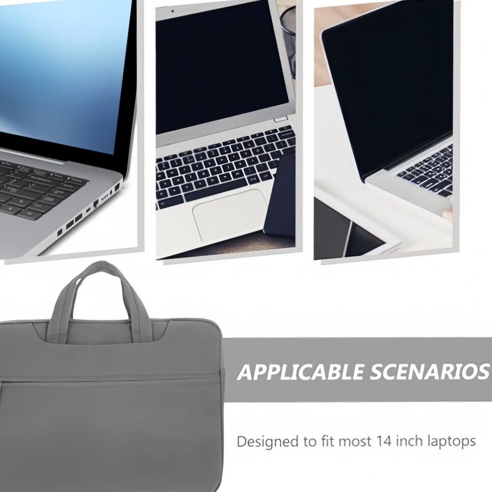 Geanta laptop Tyvirundic, 15.6 inch, design modern, impermeabil, gri inchis, 40x30x3 cm