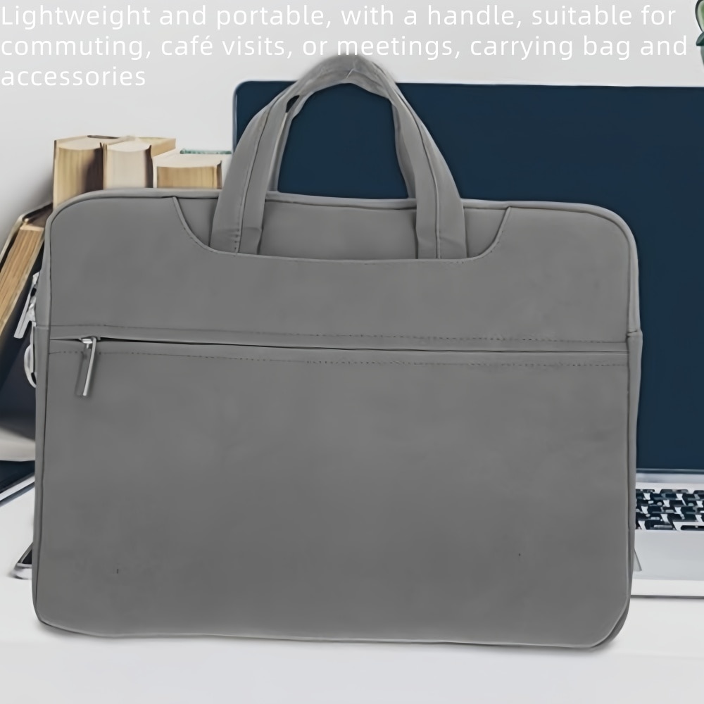 Geanta laptop Tyvirundic, 15.6 inch, design modern, impermeabil, gri inchis, 40x30x3 cm