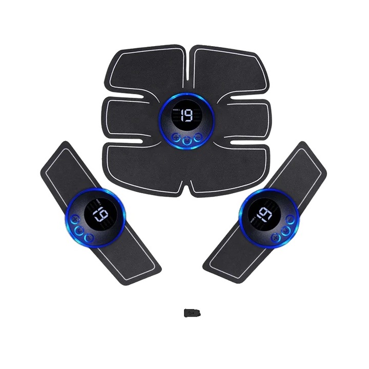 Електрически масажор, 8 режима, 19 нива на интензитет, 6pack-3в1, USB презареждащ се