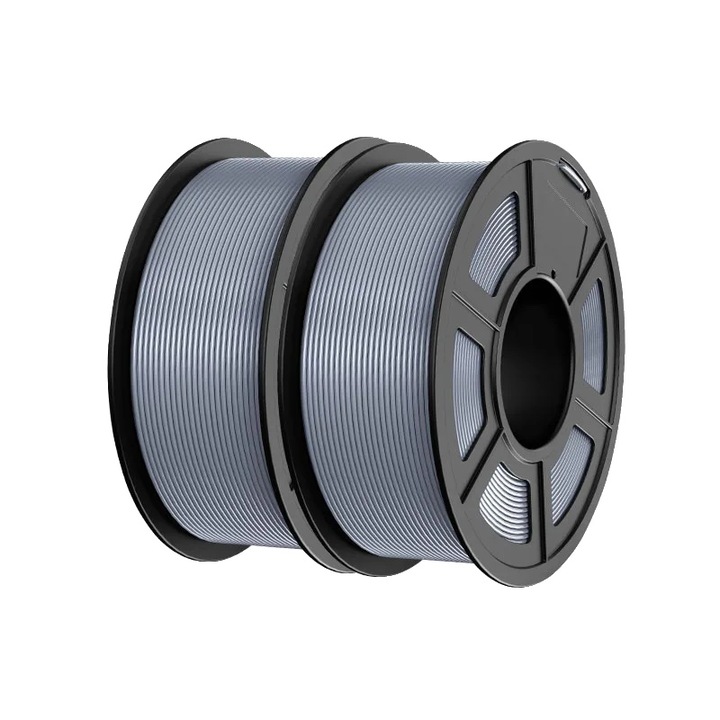 Filament 3D PLAplus 2.0, ezüst, 1.75mm, 1kg, biológiailag lebomló, ellenálló