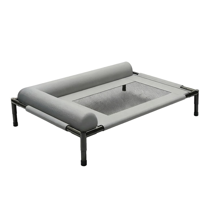 Легло за кучета, дишащ материал, раирана материя, 66x45см