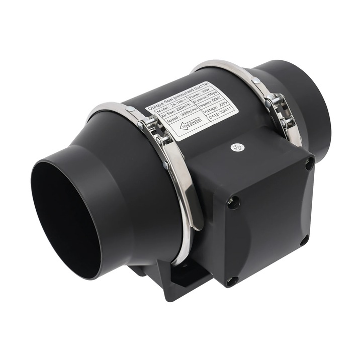 Ventilator de evacuare, 220m/h, 35W, negru, 23x16.5x14.6cm