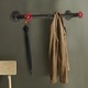 Cuier de perete industrial, negru, 29x17x50 cm, capacitate 30 kg, montaj pe perete, mai multe carlige