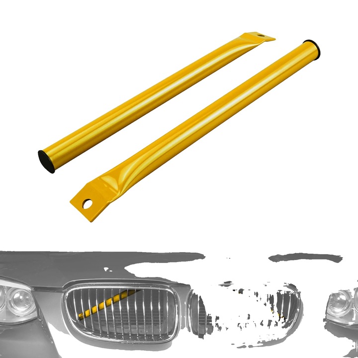 Brate grila auto, otel de inalta rezistenta, instalare simpla, galben, pentru BMW 3 Series E90/E91/E92/E93, 2006-2013