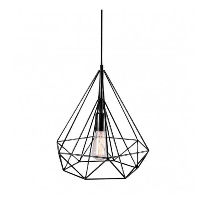 Lustra Leuchten Direkt SKELETTON, черна, 33 см, с регулируем кабел