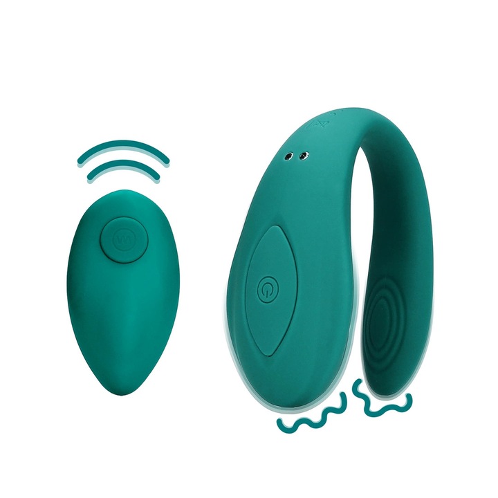 Вибратор за двойки ShotsToys, Loveline Bimini Blue, силикон, 9.5x3см, с дистанционно