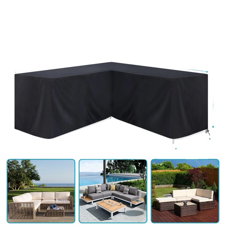 Husa pentru mobilier de gradina, protectie UV, rezistenta la intemperii, dimensiune 3