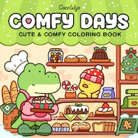 Carte de colorat Comfy Days, Coco Wyo, 40 pagini, animale super drăguțe, 8,5x8,5 inch, multicolor