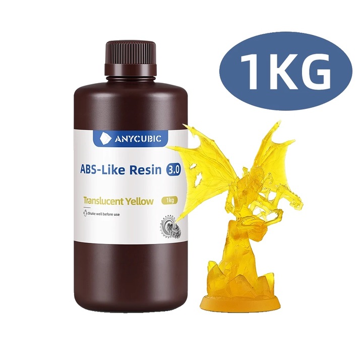 Rasina 3D, Tran-Yellow, 1000 ml, durabilitate exceptionala, utilizare usoara