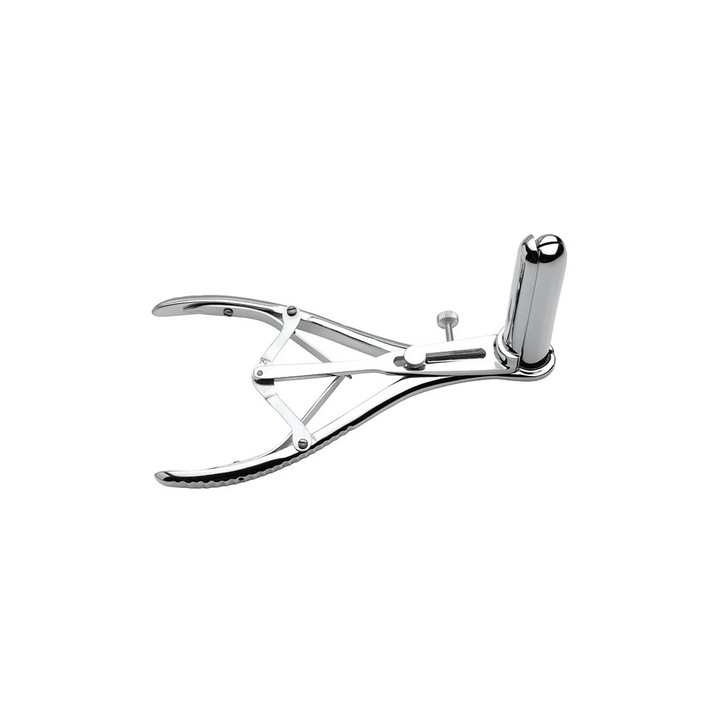 Specul anal, XR Brands, 3 brate, reglabil, inox, 11cm