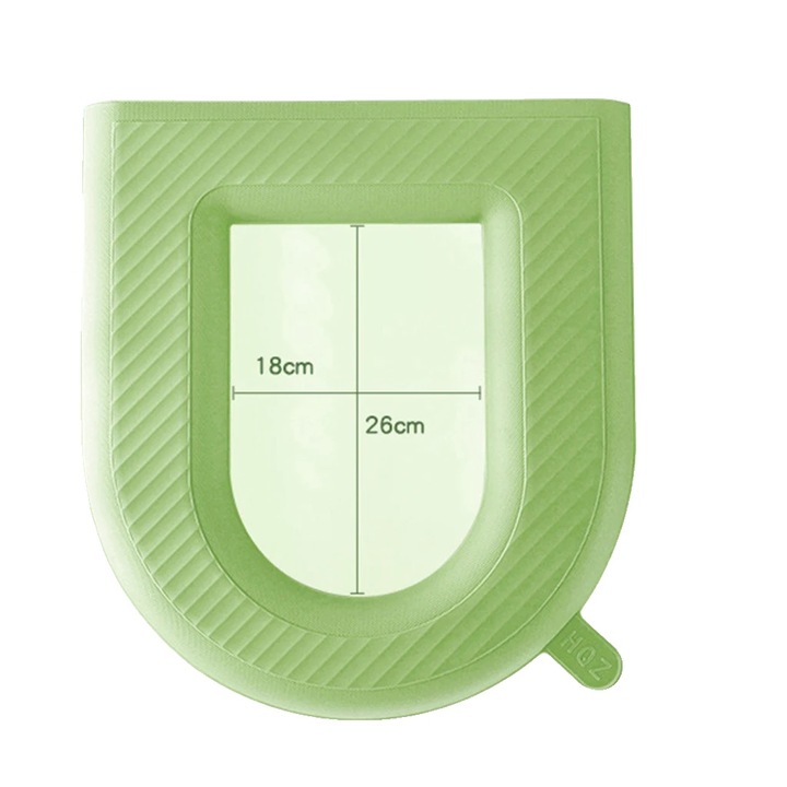 WC-ülőke, O-alakú, mosható, zöld, univerzális méret