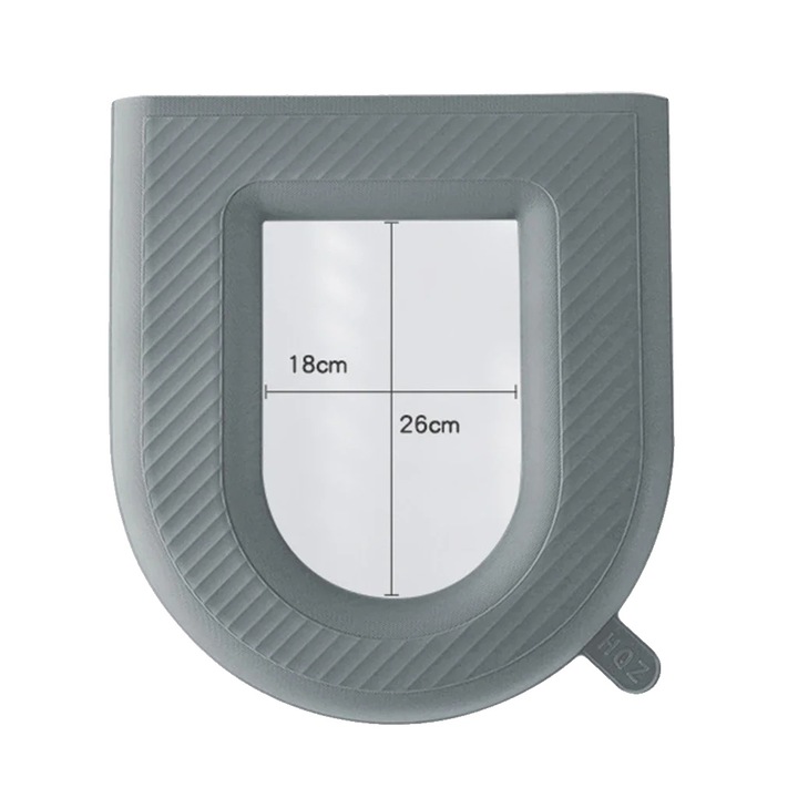 WC ülőke, O design, mosható, szürke, univerzális méret