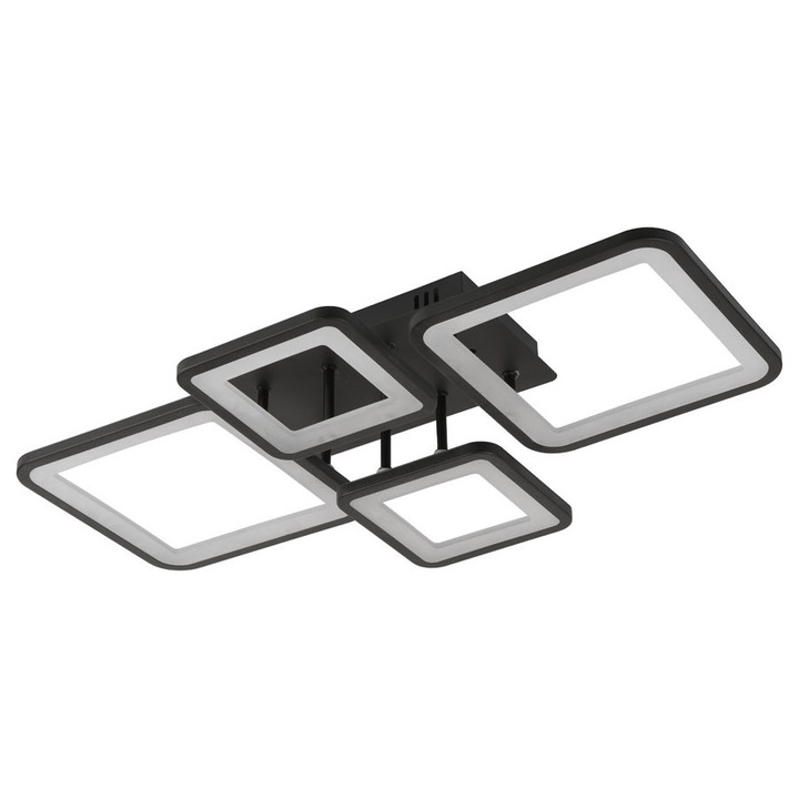 Ambient LED mennyezeti lámpa 70W 3CCT 3850lm, fekete, Erste