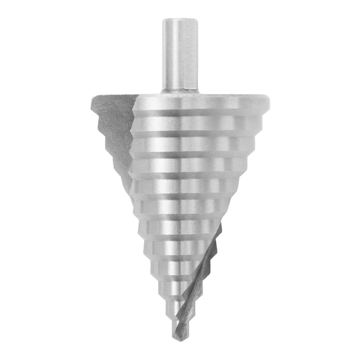 Set burghie cu 12 dimensiuni, acoperire din titan, argintiu, 10.8cm