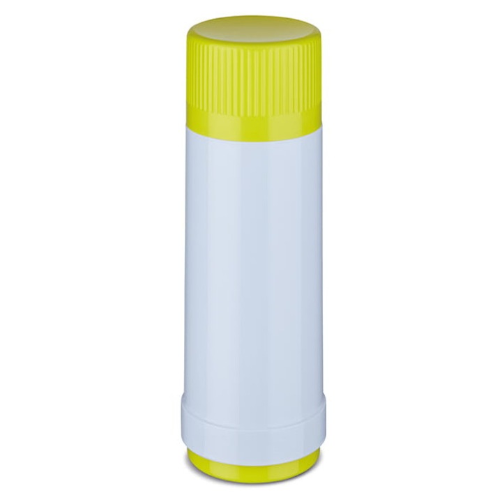 Termos ROTPUNKT 0,75L, alb-galben, design special, capacitate 12h pastrare caldura