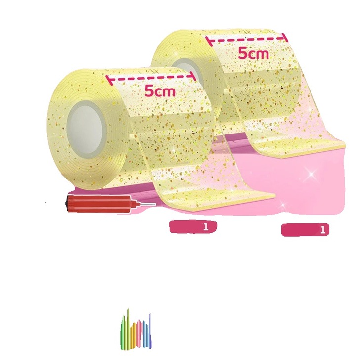 Лепящи ленти, комплект от 2 ролки, 25мм x 10м, универсална употреба, нетоксични