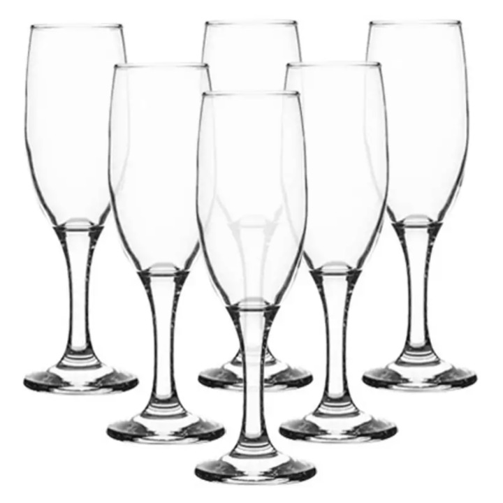 Set pahare sampanie 6 bucati CHOMIK 190ml, transparent